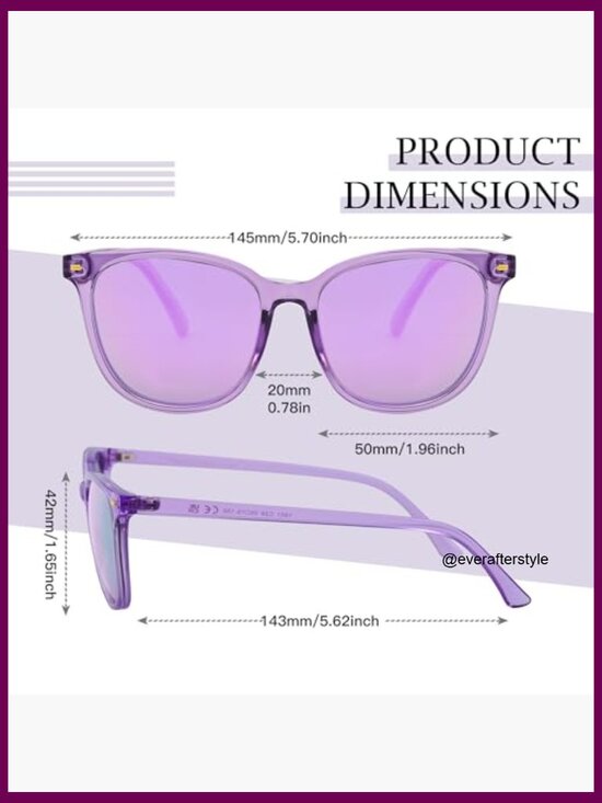Polarized Mirrored Sunglasses with UV400 Protection Oversized Square Frame